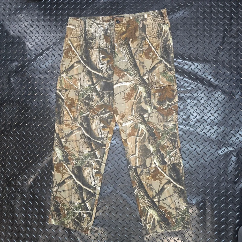 RedHead Mens Realtree Camo Cargo‎ Pants Large Adjustable Waist Hunting Outdoor